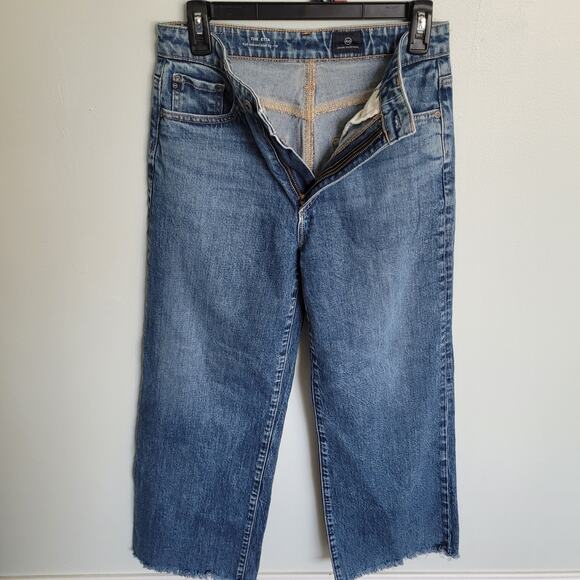 AG Adriano Goldschmied The Etta Women's Size 26 High Waisted Jeans Wide Leg Crop - Picture 13 of 16